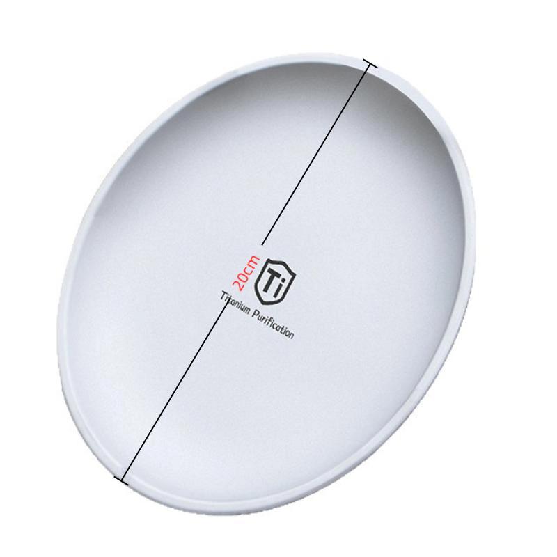 1Pc Titanium Camping Plate Travel Tableware Stackable Camping Supplies Backcountry Dinnerware For Backpacking Picnic Equipment