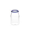 Milk Bottle Glass, 200ml Capacity, Gyuu S Blue