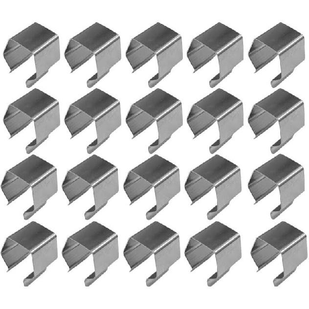 20 pcs Screen Repair Clips, Screen Door taller Clips, Window Screen Clips, Silver Retainer Clips for Garage, Patio, Balcony, and Screen tallation