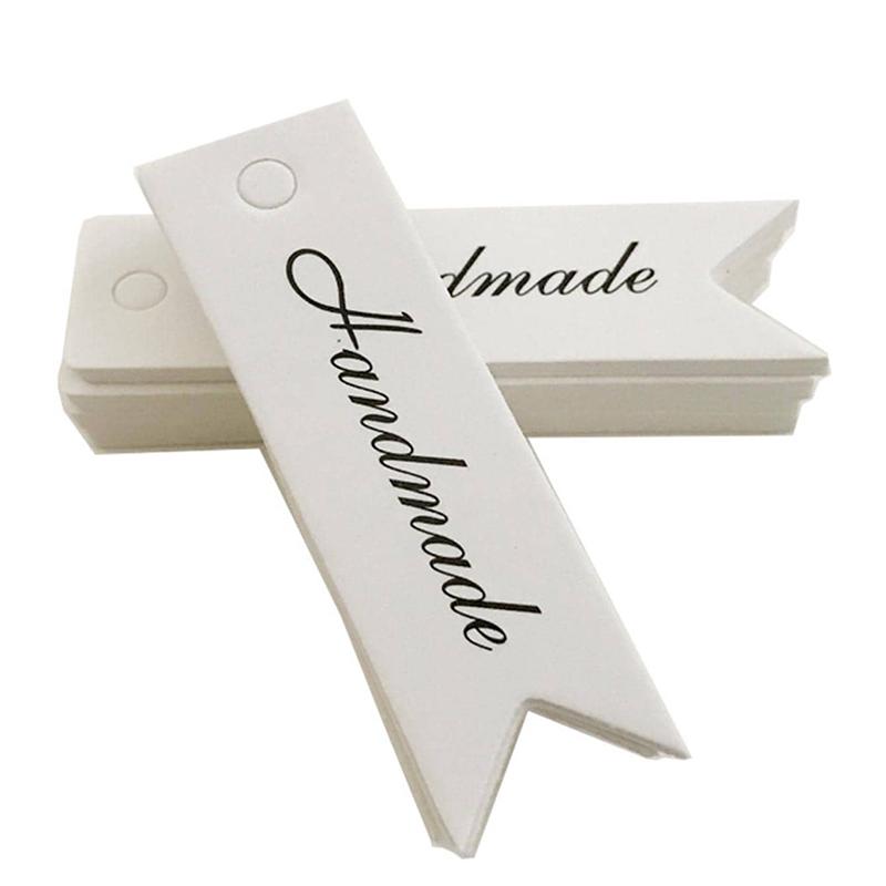 100PCS/Lot Handmade Hang Tag Gift Baking Universal Card Vintage Card Kraft Paper Swallowtail DIY Packaging Decoration TMZ