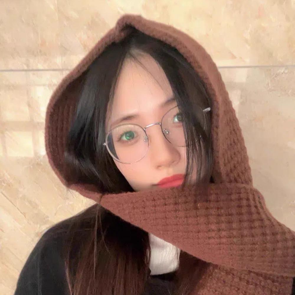 Triangular Knitted Hooded Caps Soft Winter Neckerchief Hat Neck Collar Beanies Caps  Outdoor