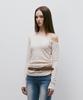 KITTY POTTERY Asymmetrical Off-Shoulder Shirred Top (Cream)