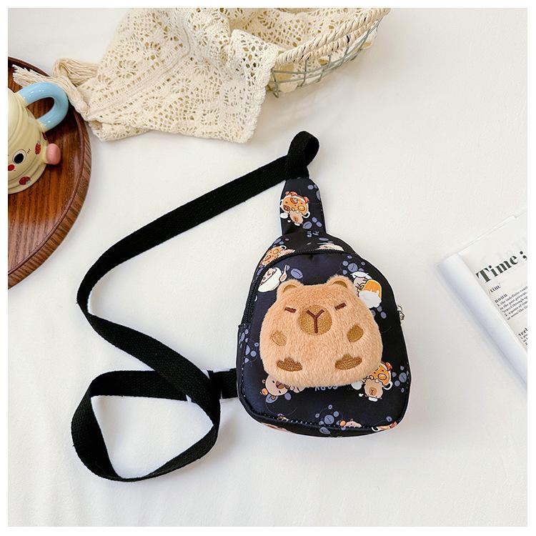 School bag Kapibara children's boys and girls cute cartoon change shoulder bag