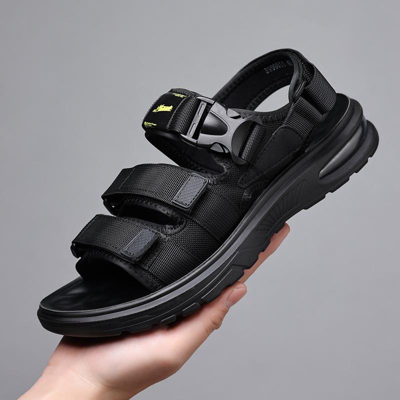 Fashion 2025 Summer New Designer Men's Non-slip Sandals Fashion Outdoor Sports Leisure Beach Shoes for Men Black Air Cushion Sandals