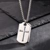 Collares Colgantes de Placa de Perro Cruzados para Hombres Niños, Collares Colgantes de Acero Inoxidable Pulido Alto, Regalos de Joyería para Esposo PAPÁ MEJOR AMIGO