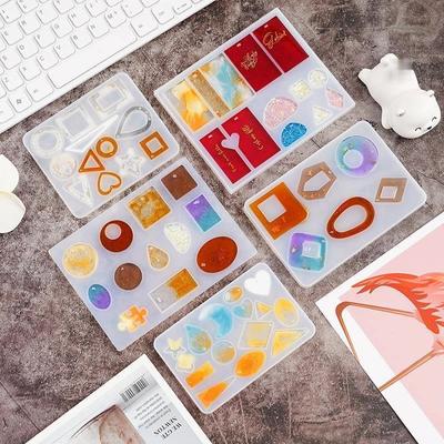 Earrings Dangler Casting Silicone Mould DIY Crafts Jewelry Pendant Making Tools Crystal Epoxy Resin Mold