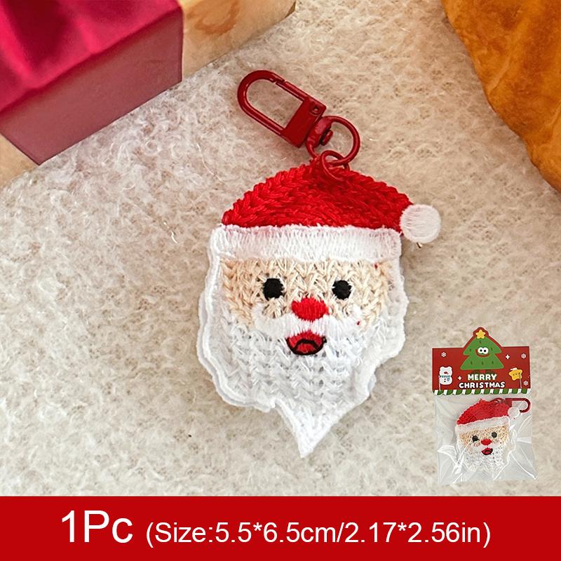 1PC Christmas Shape Keychain Mobile Phones Key Accessories Friends Gifts Keyholders Party Santa Claus Snowman Xmas 6 Styles