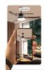 Nordic Retro Solid Wood Ceiling Fan with Light