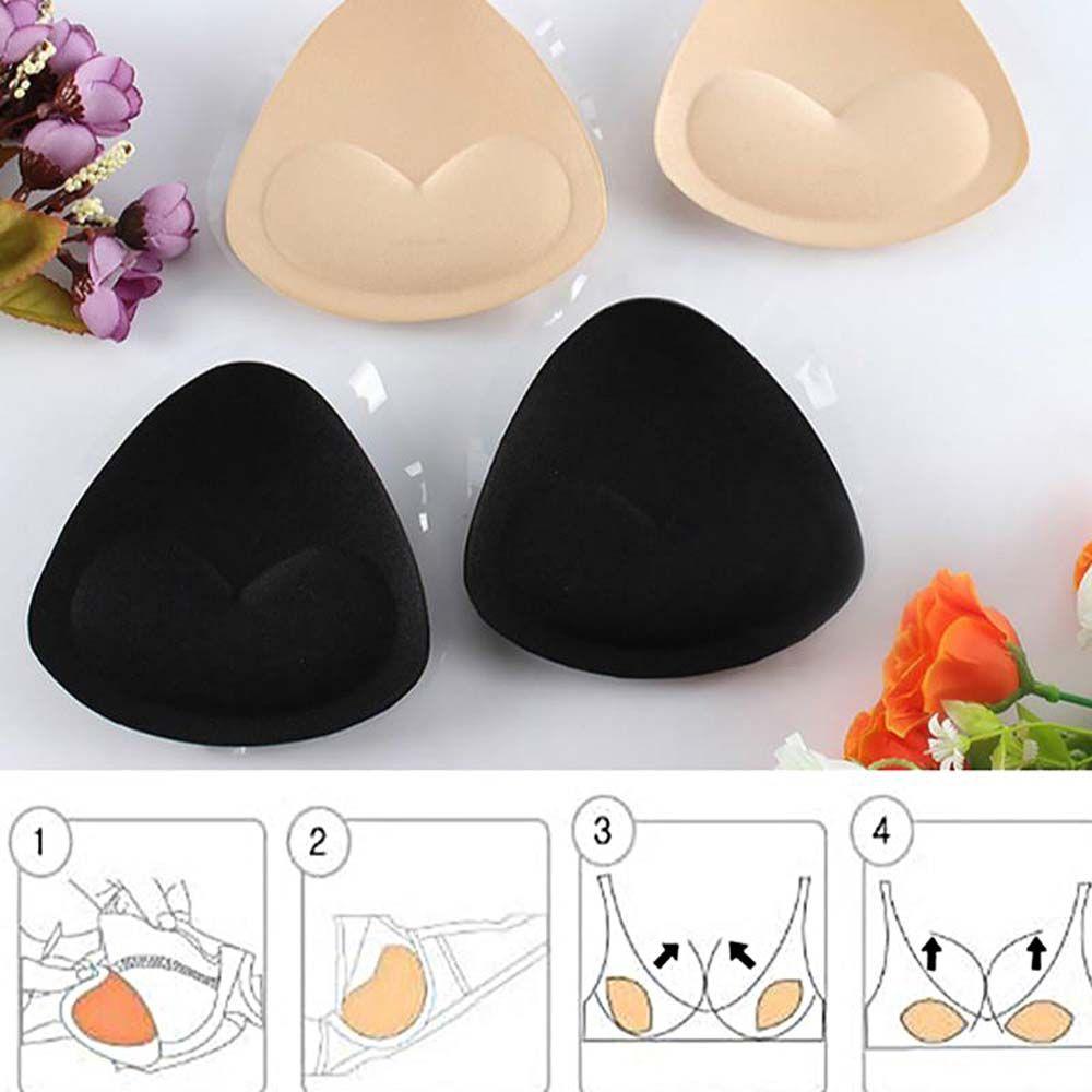 Heart Sponge Pad Inserts Cups Triangle Women Chest Cups Breast Bra Thicker Chest Pads Inserts Chest