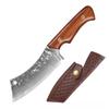 Damascus Knife Hammered Sharp Meat Cleaver Butcher Knives Kitchen Sharp And DurableEasy To CleanNon-rusting Solid Wood Handle