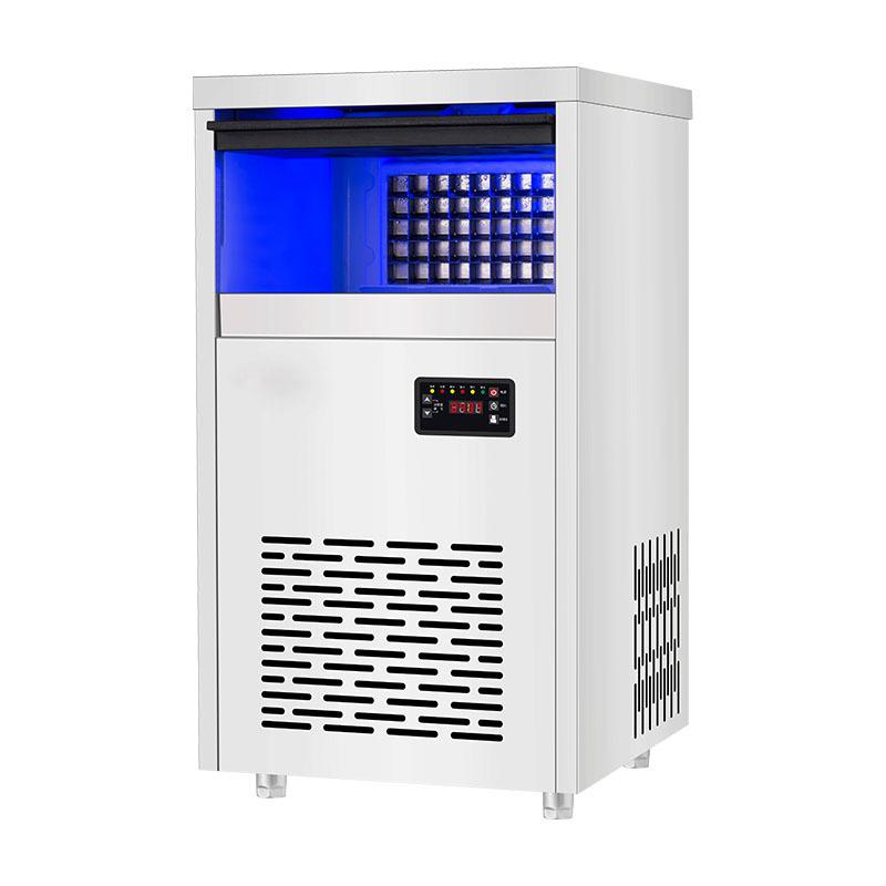 Commercial Ice Cube Maker for Milk Tea Shops - Fully Automatic, Large Capacity, Square Cubes