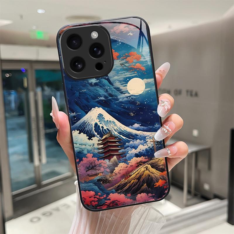 Für iPhone 16 15 Pro Max Plus 16E SE 2025 Gehärtetes Glas Handyhülle Coole Cartoon Tiger Drache Kameraschutz Harte Rückseite