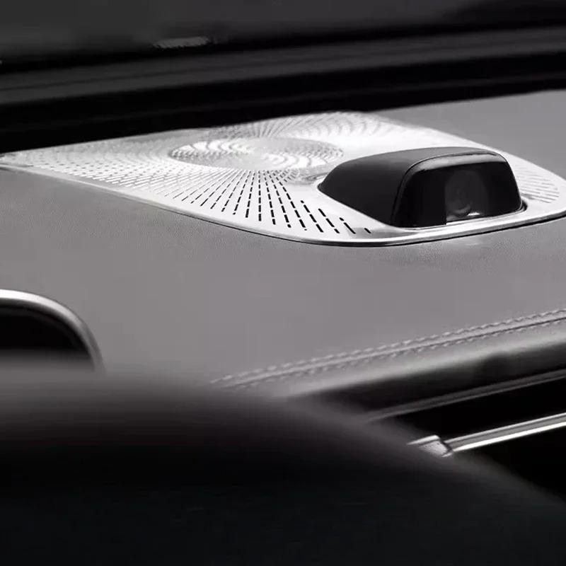 For Mercedes Benz E Class W214 S214 2024-2026 Stainless Steel Silver Car Dashboard Horn Cover Trim Interior Car Accessories