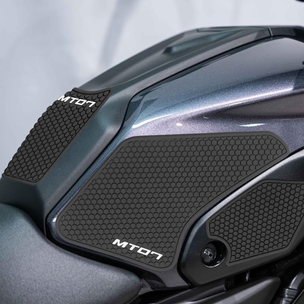 HONYAMA Motorcycle Fuel Tank Traction Pad for MT07 MT-07 2021-2024, Anti-Slip Fuel Tank Knee Pads, Protective Pads, Accessories for MT07