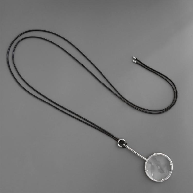 Fashionable Reading Aid Necklace Magnifying Glass Alloy and Glass Adjustable Chain Necklaces Suitable for Any Occasion