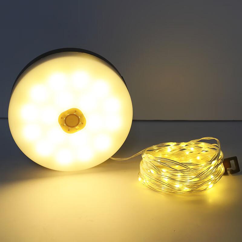 Solar & USB Powered Outdoor Camping String Lights 10m, 100 LEDs