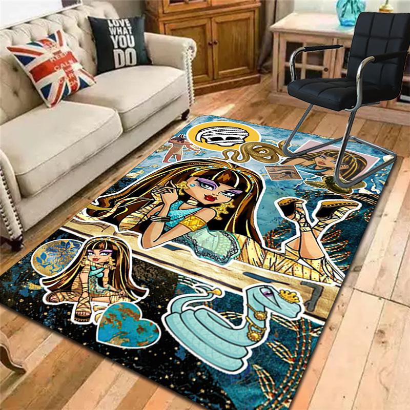 Monster High Inspired Rug Floor Mat for Living Room or Bedroom Soft and Comfortable Carpet a Gift for Birthday and Holiday.PFF260912057