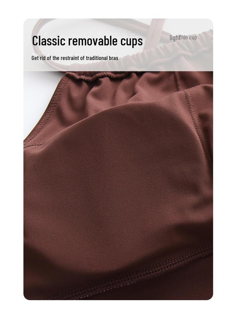 Women's Shockproof Cross-Back Yoga Sports Bra - Fashionable, Sexy, and Supportive for Running & Fitness