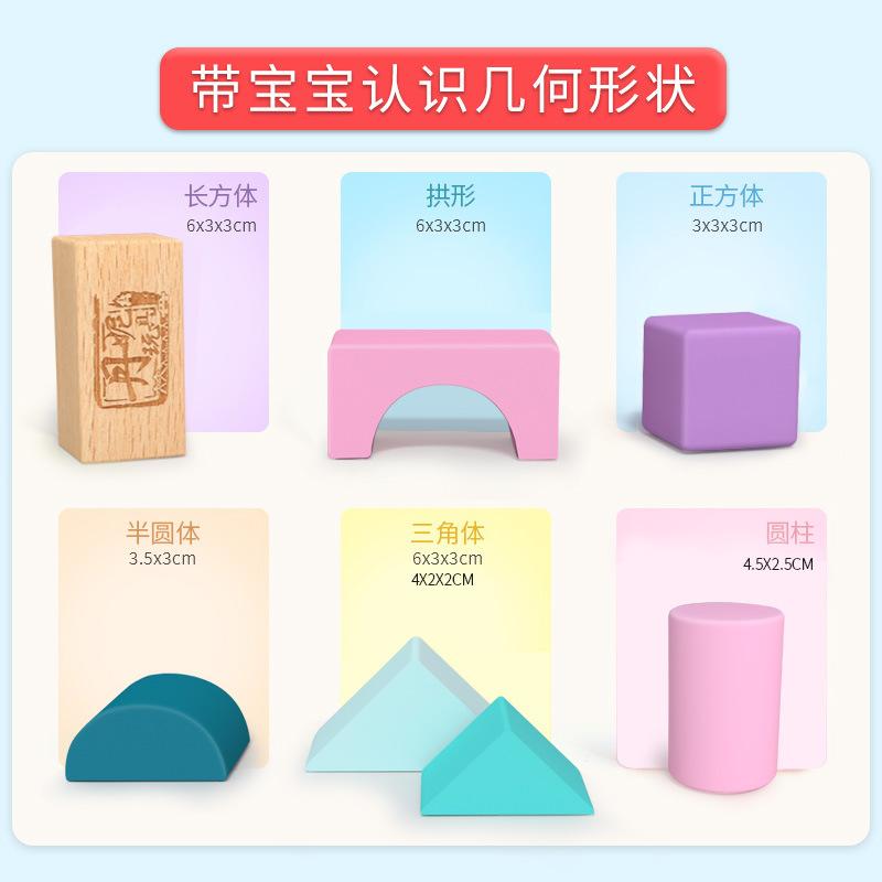 Danite educational building block large particles children's wooden building block wholesale assembly building block early education toys