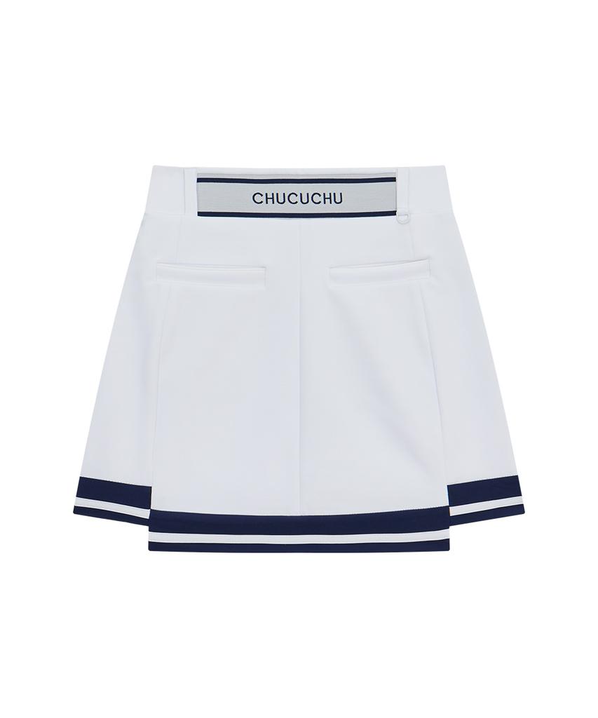 Chuku Chu Swing Slit Skirt (White) Cbfss-Sk007W