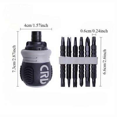 Multifunctional Ratchet and Screwdriver Set - Dual-purpose, Labor-saving Telescopic Design, with Cross and Flat Head Screwdriver Head