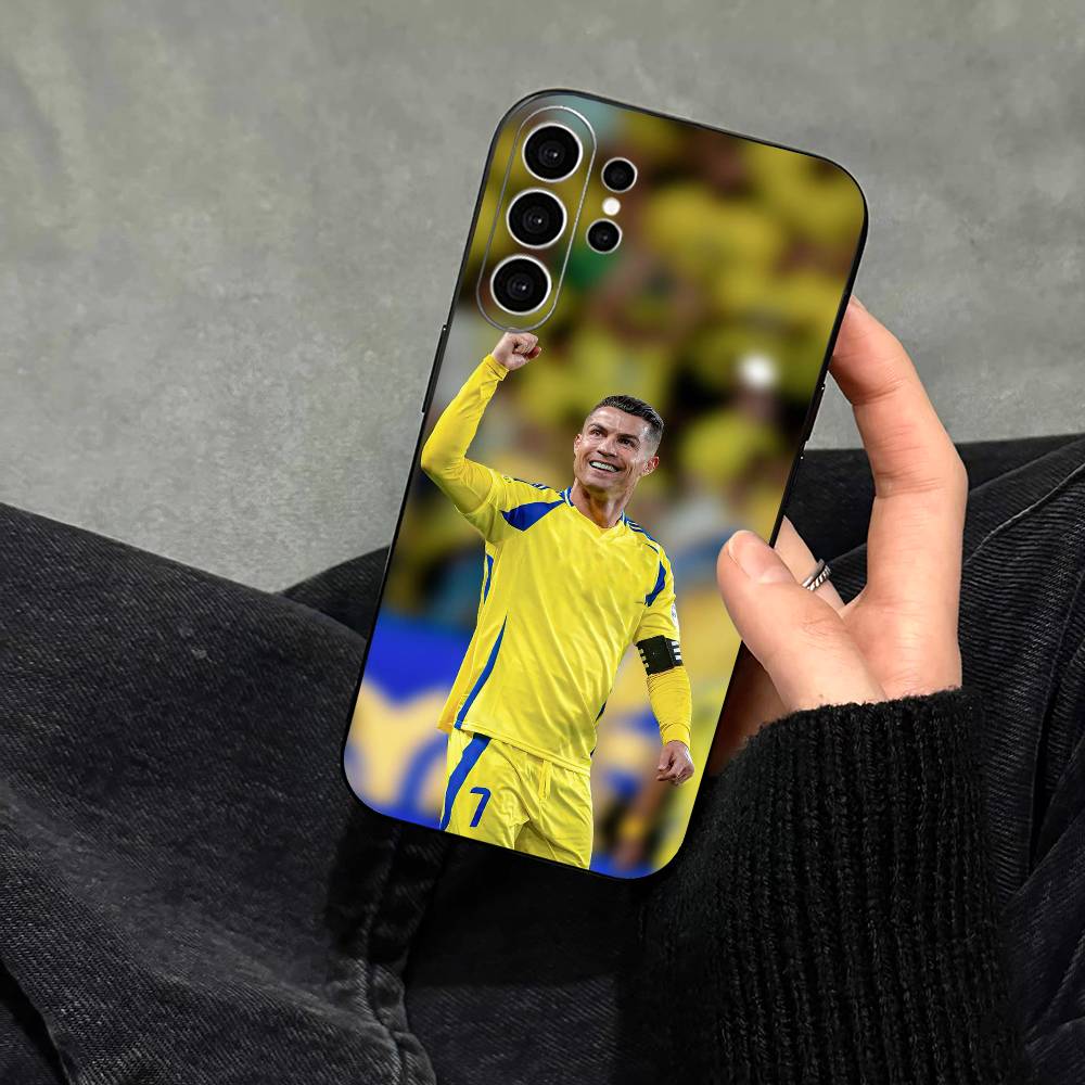 CR7-Ronaldo Football Phone Case For Samsung S25,S24,S21,S22,S23,S30,Ultra,S20,Plus,Fe,Note,10,9,5G Black Cover