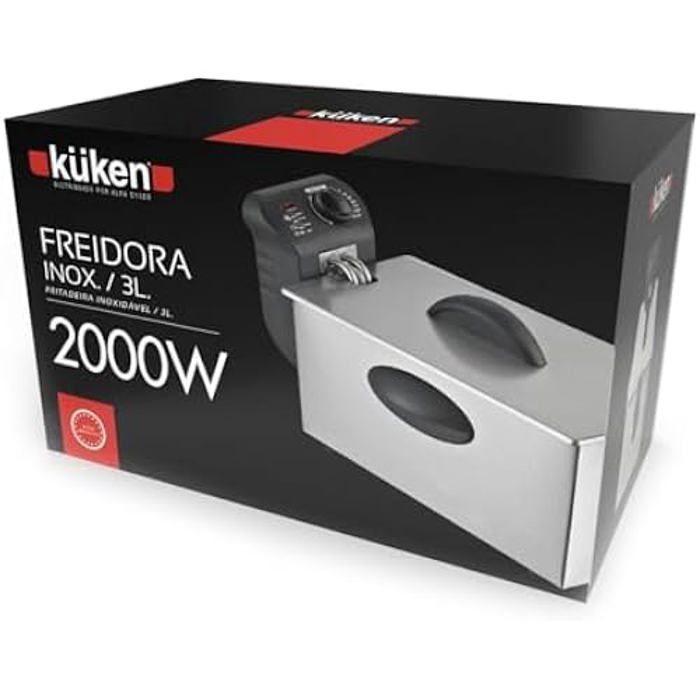 Stainless Steel Fryer - ALFA - 44874 - 2000 W - 3.0 L - Cook Crispy Fries