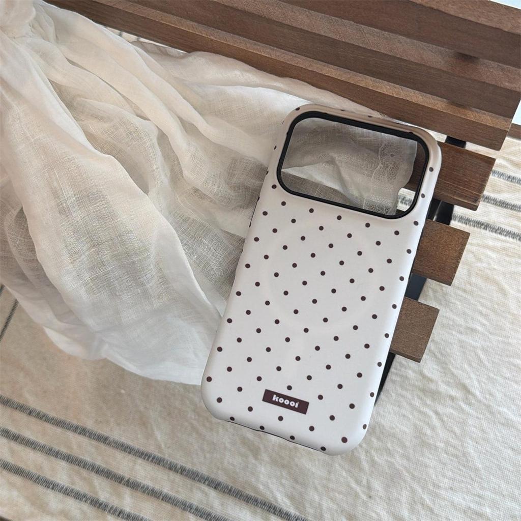 Frosted Polka Dot Anti-Drop Phone Case for iPhone 14/13/Apple 17/16/15 PROMAX