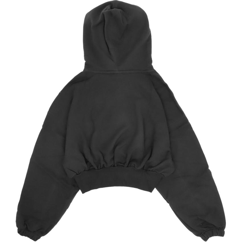 Nike Mikina s kapucí a potiskem loga, zkrácená, s dlouhým rukávem, dámská mikina, černá FV7778-010