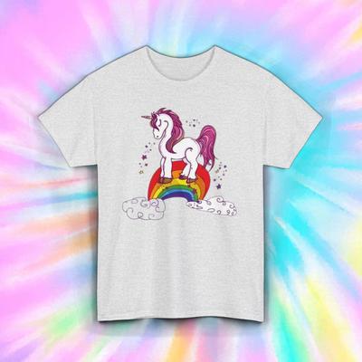 Cute Unicorn Rainbow T-Shirt | Whimsical Graphic Tee | Unicorn Lover Gift S-5XL