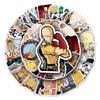 57-Piece Cartoon One-Punch Man Anime Sticker Set for Suitcases, Skateboards, and Cups.