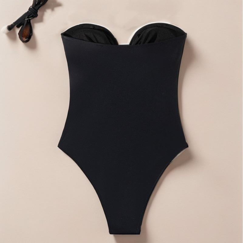 Swimsuit Women's New Removable Shoulder Strap Hollow Tube Top Kink Metal Starfish Accessories Swimsuit Women