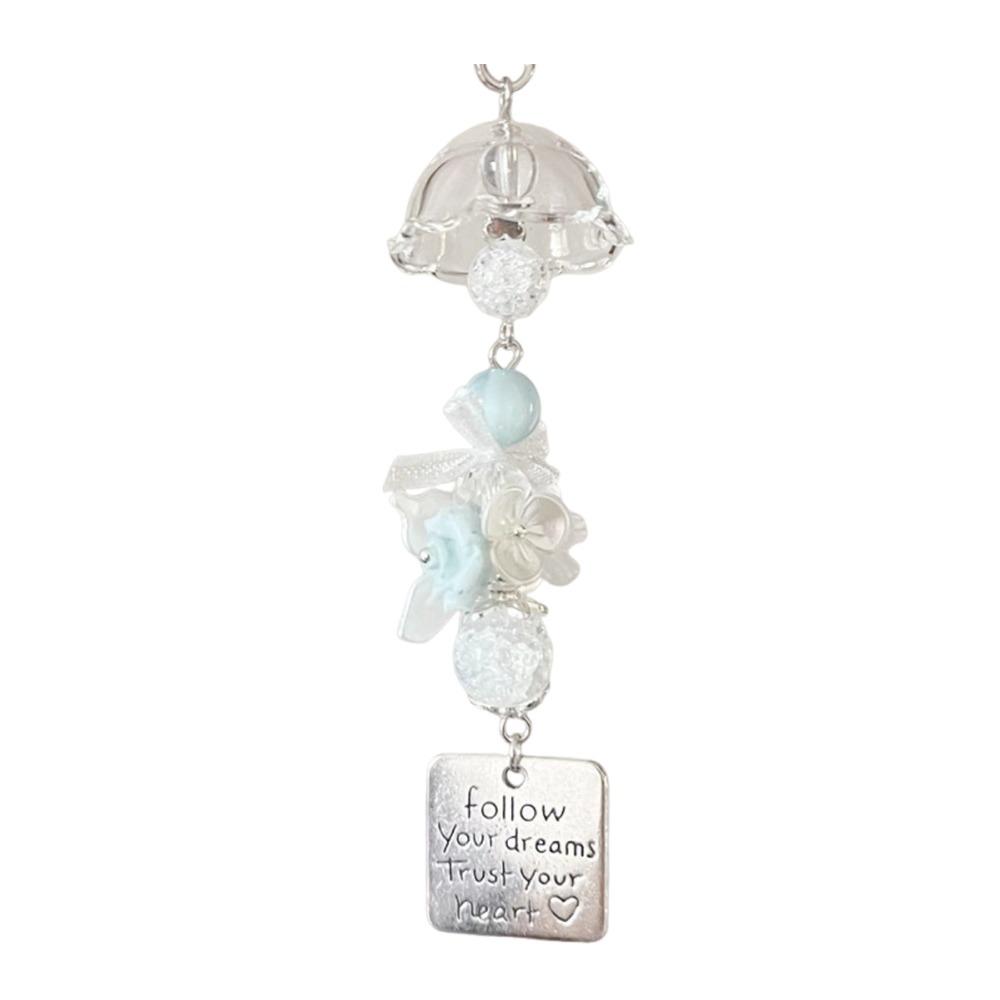 Green Lemon Persimmon Keychain Wind Chimes Beaded Keychain Cute Lemon Keychain  Key Ornament