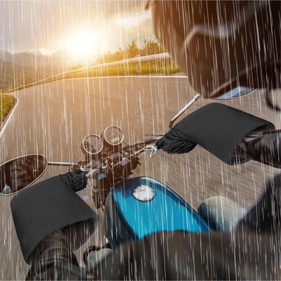 1Pair Motorcycle Handlebar Gloves Winter Warm Snowmobile Handle Grip Gauntlets Gloves Windproof Cold Weather Handlebar Mittens