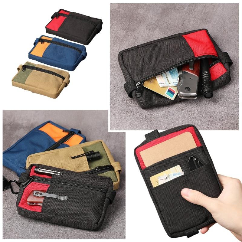 Tactically Storage Pouch Mini Portable Coin Purse Wallets Travel Zipper Belt Bag