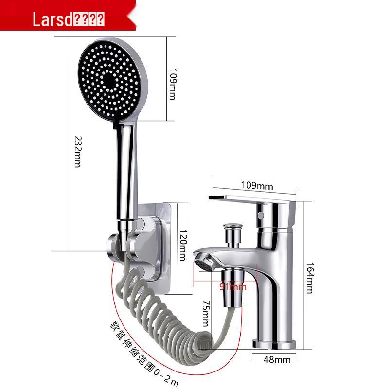 Larsd Hot & Cold Basin Mixer with Handheld Shower