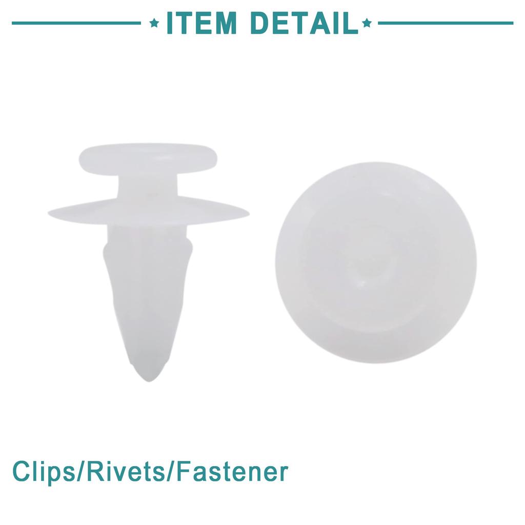 ACROPIX 50pcs Door Trim Panel Bumper Fender Fastener Splash Guard Push Rivet Retainer Clip 7mm White