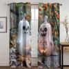 Cream Nan Gua Lamp Pink Lovely Terror Curtains Suitable for Children's Room Living Room Bedroom Kitchen Balcony Decoration 2 Pcs