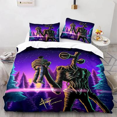 Set Biancheria da Letto Stampa 3D Siren Head Copripiumino Set Letto Coperta Federa Piumone king Queen Size Ragazzi Adulti Set Biancheria da Letto