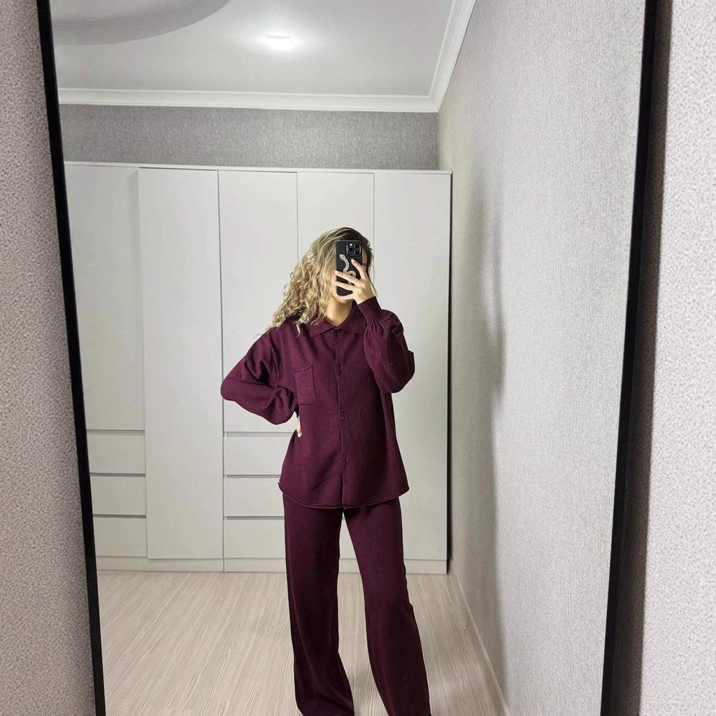 2025 Cross-border European Lapel Collar Long-sleeved Button-up Shirt Beautiful Women's Amazon Casual Pants Simple Korean Suit