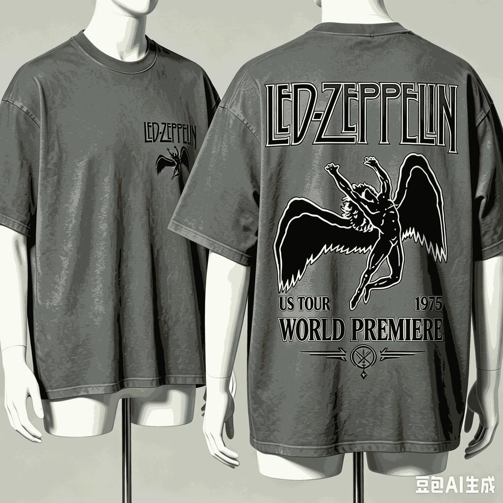 Led Zeppelin Voor Fan Cadeau T-shirt Unisex Unisex Harajuku Oversized Unisex Korte Mouw Streetwear Hoge Kwaliteit Koppels Klassiek T-shirt