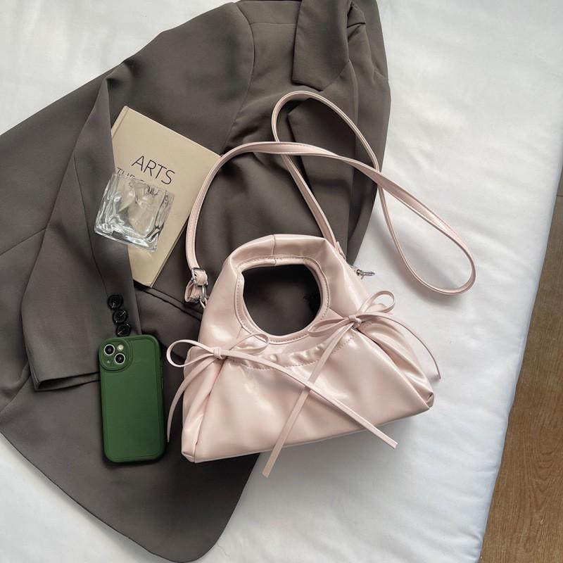 Stylish Mini Crossbody Bag Women - Soft PU Waterdrop Shape Shoulder With Zip Inner Pockets