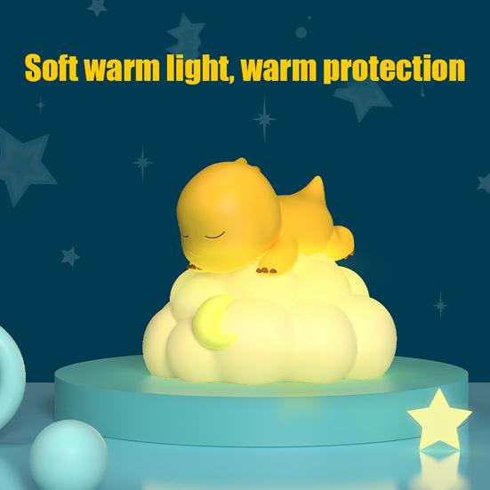 Dino Night Light Touch Sensor Cute Bedside Lamp 3D Cartoon Dinosaur LED Nightlight for Kids Bedroom Nursery Girls Boys Gifts