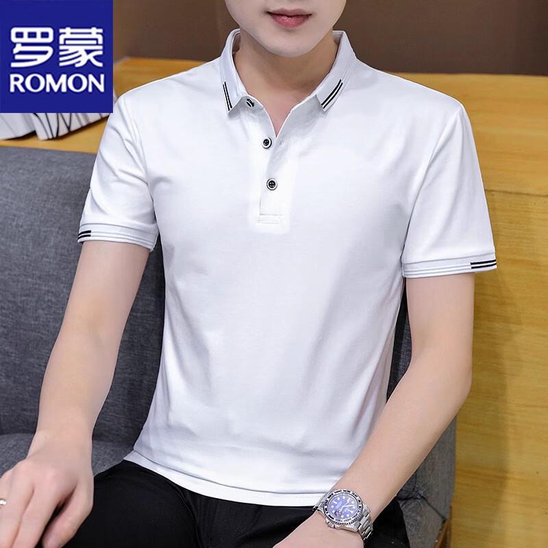 ROMON Men's Slim Fit Business Casual Polo T-Shirt