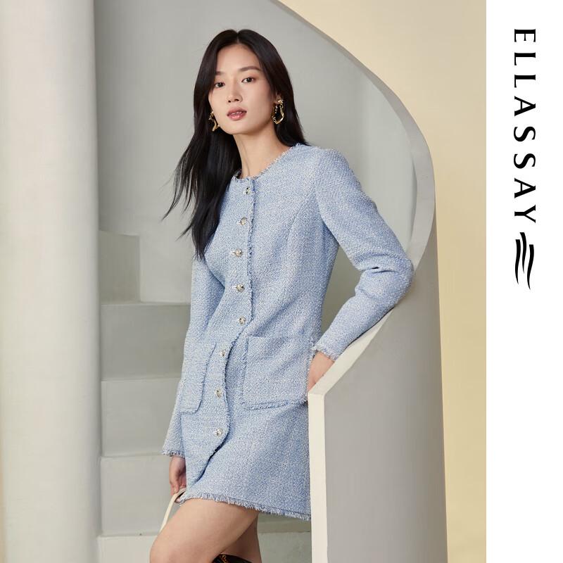 

ELLASSAY Women s Cotton Blend Boxy Long Sleeve Dress M
