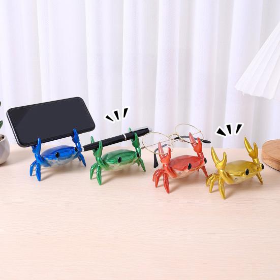 Phone Stand Compact Size Crab Design Mobile Phone Holder Pen Storage Desk Organizer Desktop Supplies Holder Office Decoration