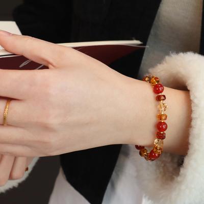 Natürliches Achat-Armband leichter Luxus Mode Kristall-Armband Mode Damen Alltagsschmuck Geschenk