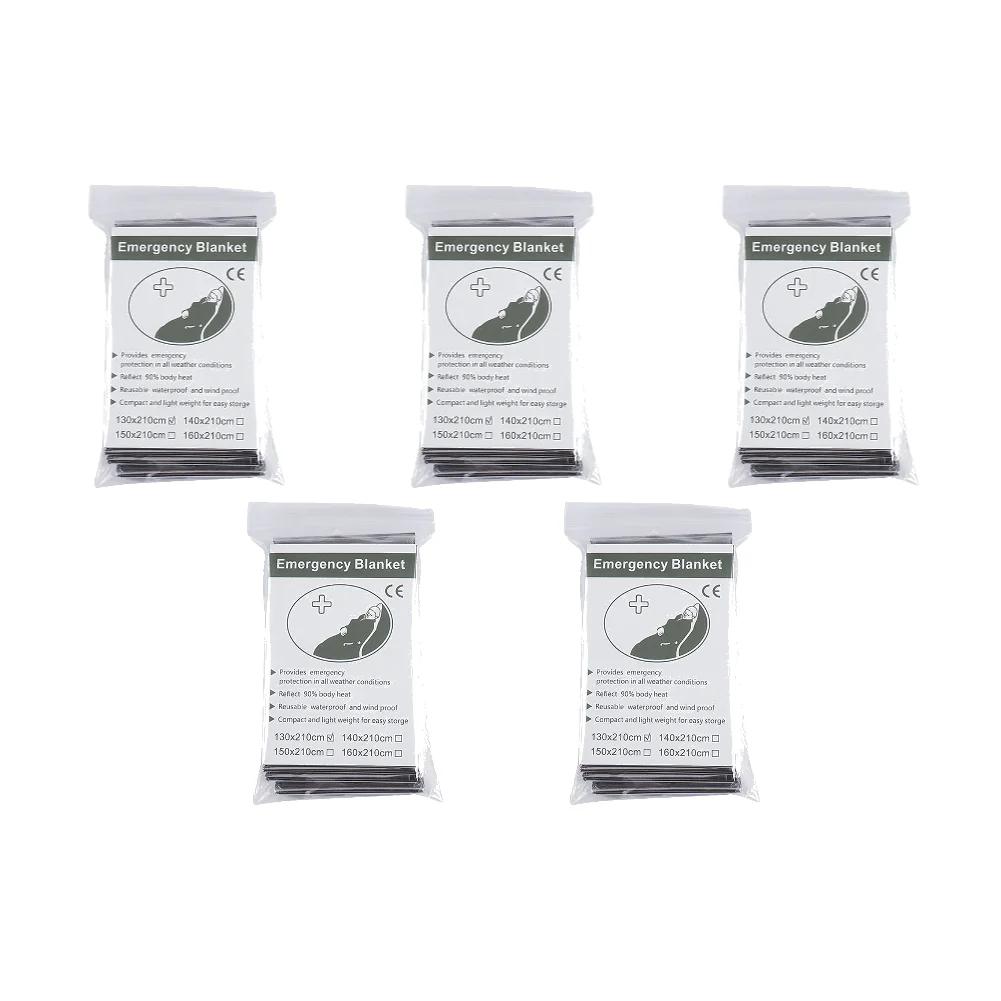 1-10PCS Emergency Windproof Waterproof Foil Thermal Blanket Outdoor Survival First Aid Military Rescue Camping Kit