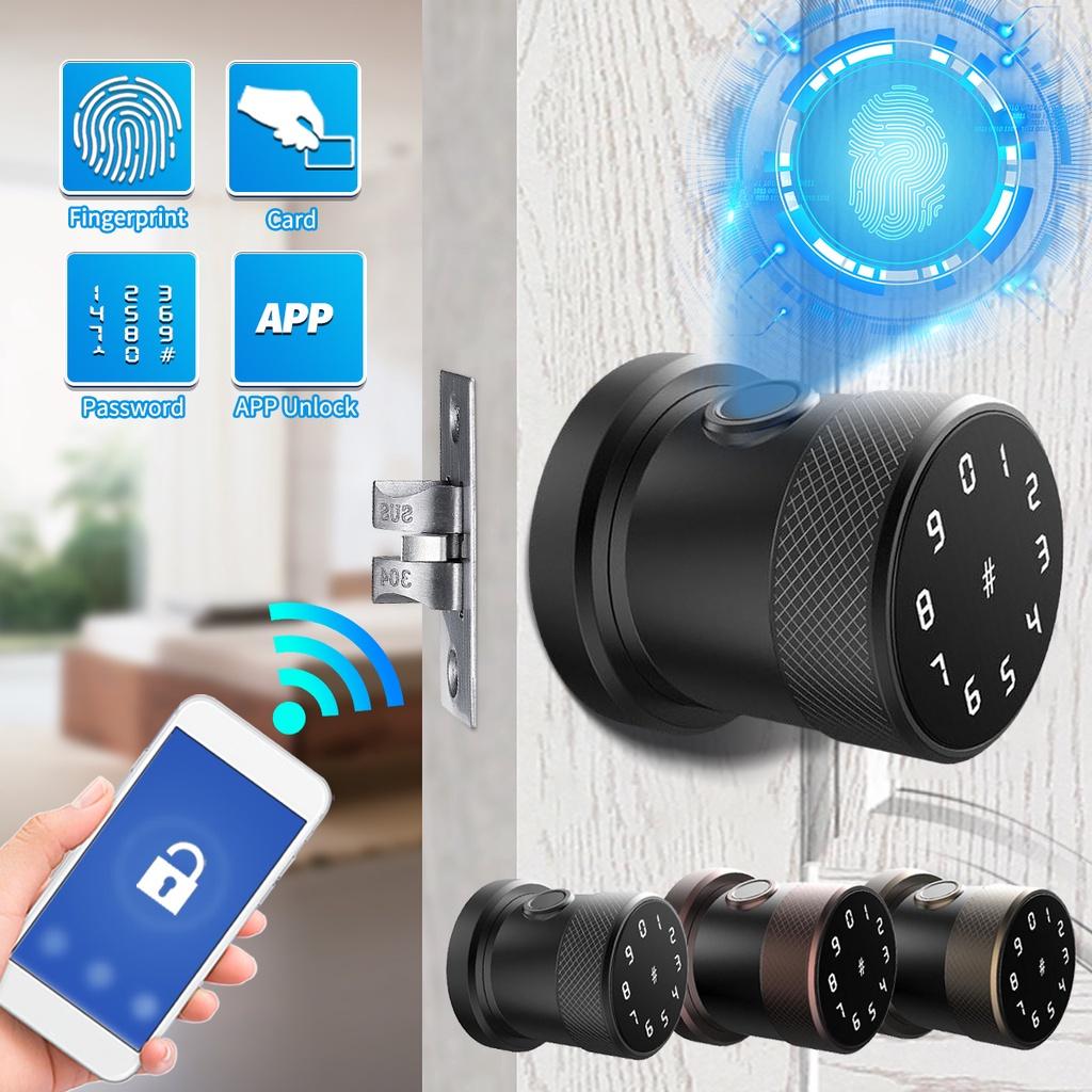 2.44""x7.01"" Smart Digital Door Lock Battery Powered Fingerprint Touch Password Keyless Latch