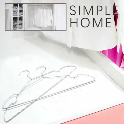MAO DOU Aluminum Clothes Hangers, Silver, 20-Piece Set, Heavy-Duty, Non-Slip, Rust-Resistant, Bend-Resistant, Slim Design